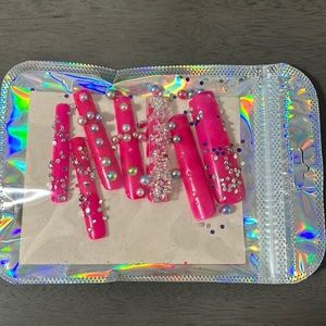 Barbie themed , nails ,